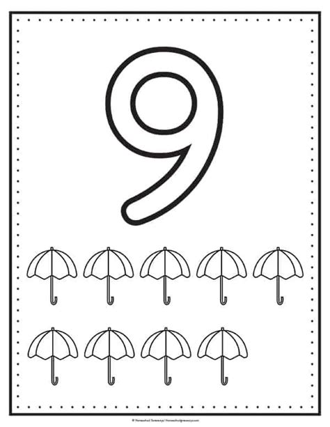 FREE Printable Number Coloring Pages for Numbers 1-20