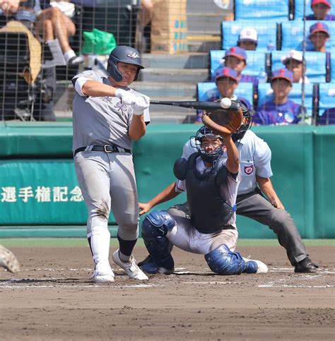 【甲子園】花巻東・佐々木麟太郎が先制打含む3安打 初めての夏の聖地、初ヒットに初打点の猛打ショー スポーツ報知