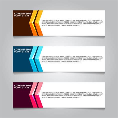 Vector Abstract Web Banner Design Template Collection Of Web Banner