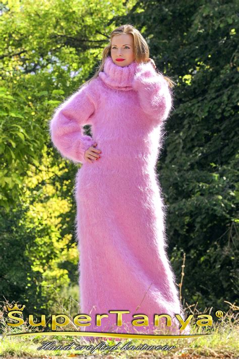 Handmade Mohair Dress In Pink By Supertanya Dresses Sweater Dress