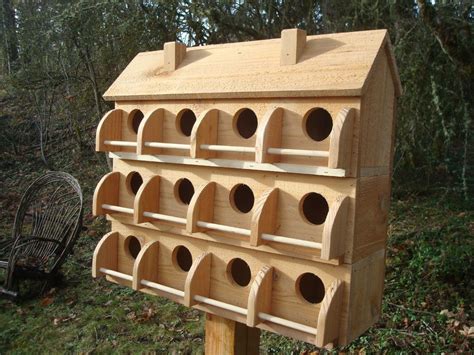 PURPLE MARTIN BIRD HOUSE WITH 12 COMPARTMENTS MADE OF WESTERN RED CEDAR