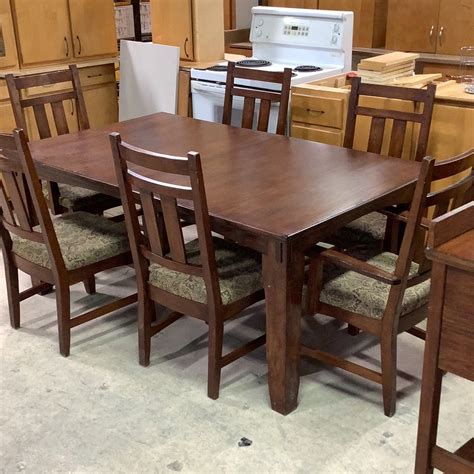 Solid Wood Rustic Dining Set – Habitat for Humanity Greater Ottawa ReStore