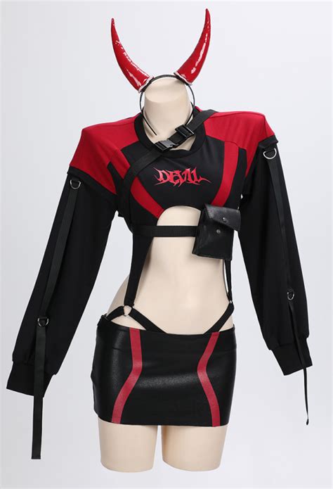 Sexy Biker Style Lingerie Set Gothic Lingerie Outfit Gothic Dark Style Lingerie In Stock