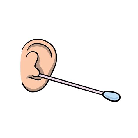 Cleaning the ears. Hygienic ear stick. Medical procedure. Hearing and ...