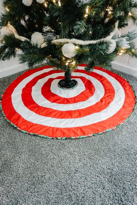 Striped Christmas Tree Skirt Sewing Pattern Heather Handmade