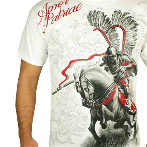 Koszulka Husaria Amor Patriae biała T shirty patriotyczne Sklep