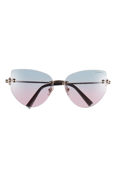 Tiffany And Co 60mm Gradient Butterfly Sunglasses Pale Gold Editorialist