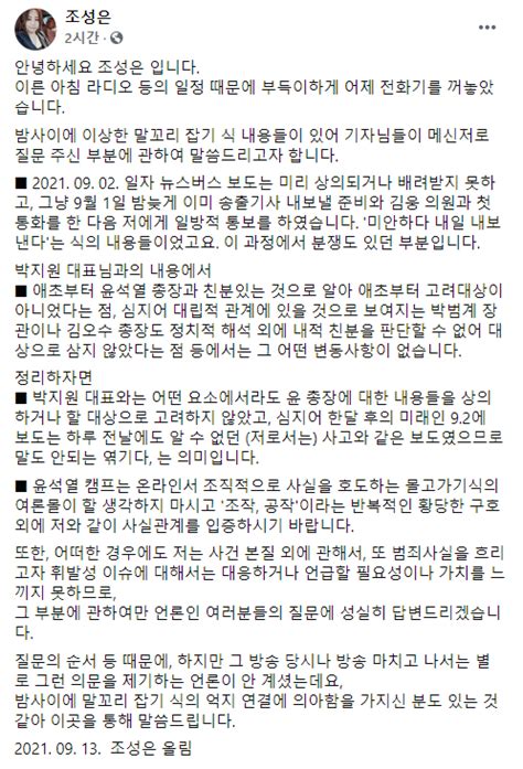 박지원 사전 공모 의혹에 조성은 이상한 말꼬리 잡아 네이트 뉴스