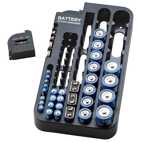 Battery Organizer with Tester - Battery Case - Dream Products