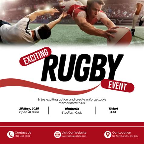 Rugby Event Sport Template Postermywall