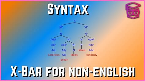 X Bar Trees For Non English Sentences Linguistics Syntax Youtube