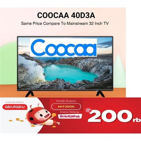 Jual Solusi COOCAA 40D5A LED TV 40 Inch Full HD Panel Slim USB