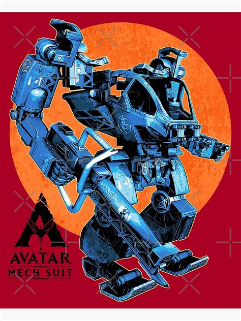 "Avatar Mech Suit Sky Blue" Poster for Sale by HexOne | Redbubble