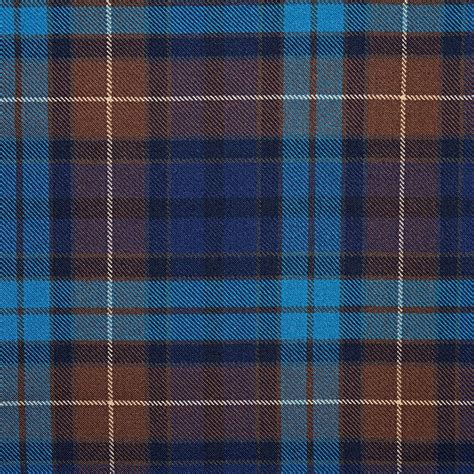 Buchanan Blue Heavy Weight Tartan Fabric Lochcarron Of Scotland