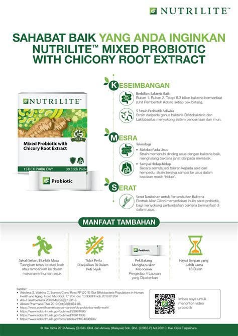 Mixed Probiotic With Chicory Root Extract Nutrilite Malaysia