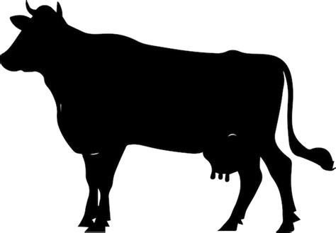 Premium Vector Cattle Vector Silhouette Illustration 35