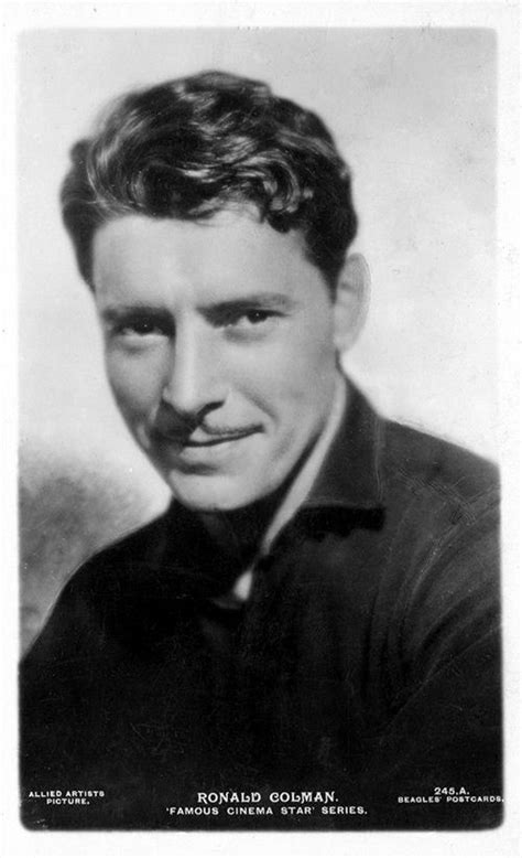 Matinée Moustache Ronald Colman Classic Movie Stars Colman