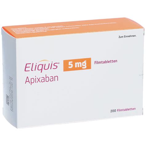 Eliquis Mg Filmtabletten St Mit Dem E Rezept Kaufen Shop Apotheke