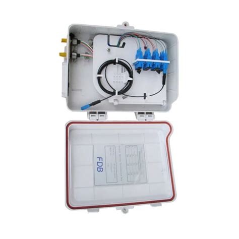 Grey Beige Fiber Optic Distribution Box 48 Ports ABS FTTH Termination