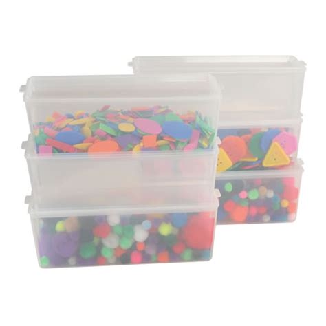 Clear Bins with Lids - Set of 6