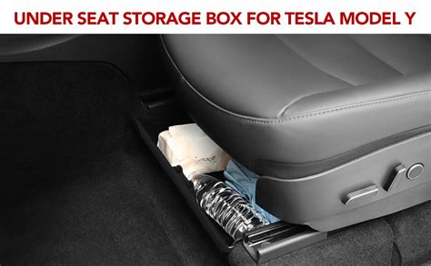 Basenor Tesla Model Y Under Seat Storage Box Organizer Hidden Tray