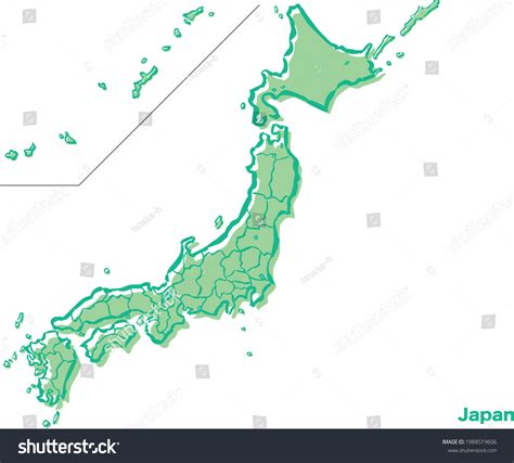 Hand Drawn Map Japan Stock Vector Royalty Free 1988519606 Shutterstock