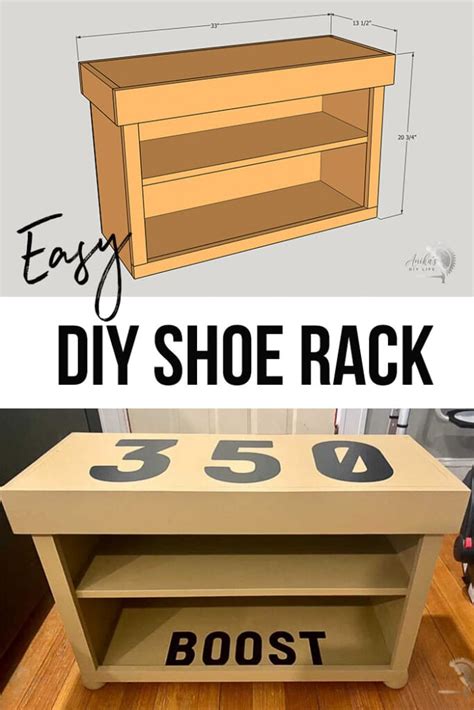 Simple DIY Shoe Rack (looks Like A Shoebox!) [PLANS] - Anika's DIY Life