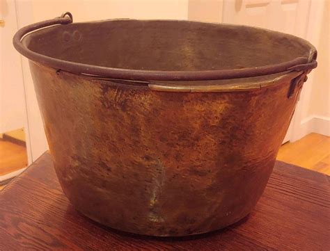 Antique Brass Bucket With Handle Etsy