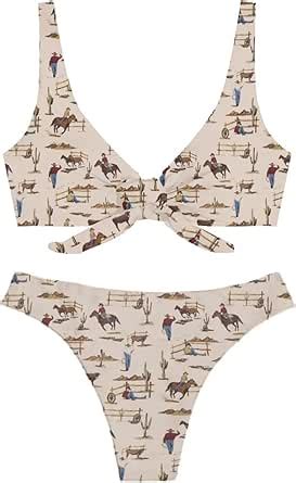 Amazon LedBack Swimsuit For Women Bandeau Sexy Bikini Thong Bandage Swimsuit Tie Knot Front