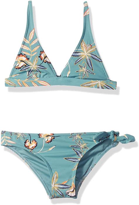 Roxy Girls Swimwear Born In Waves Two Piece Bikini Set 12 Walmart