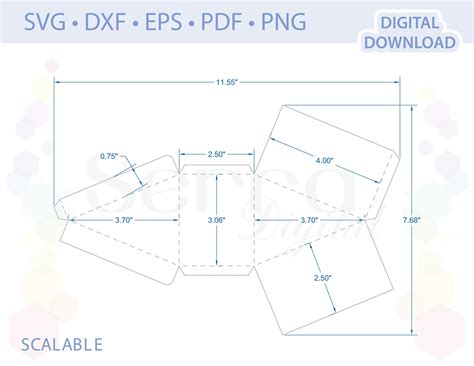 Cake Slice Box Template Favor Box T Box Cut File Svg Dxf Etsy