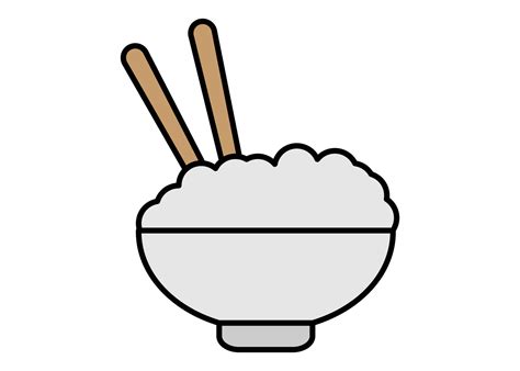 Rice bowl icon clipart illustration design 21021432 Vector Art at Vecteezy