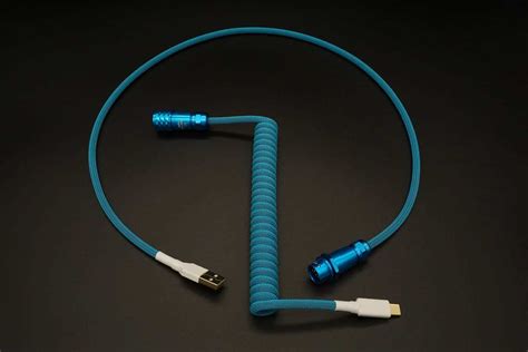 Detachable USB Keyboard Cable: Teal Blue Midnight - Dream Cables