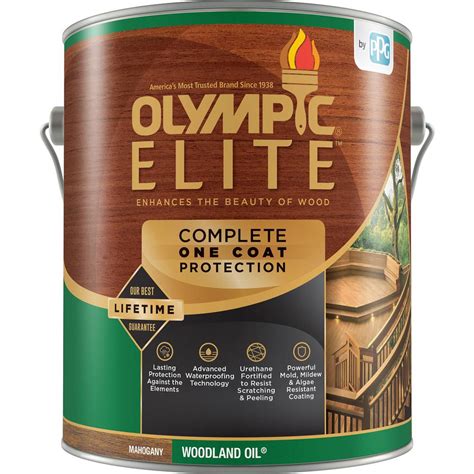 Olympic Elite 1 Gal Mahogany Woodland Oil Transparent Advanced