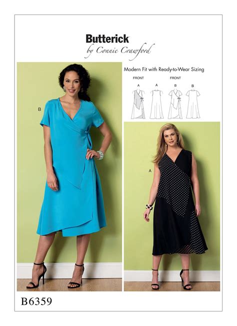 Uncut Butterick Sewing Pattern Misses Women S Wrap Front Dresses