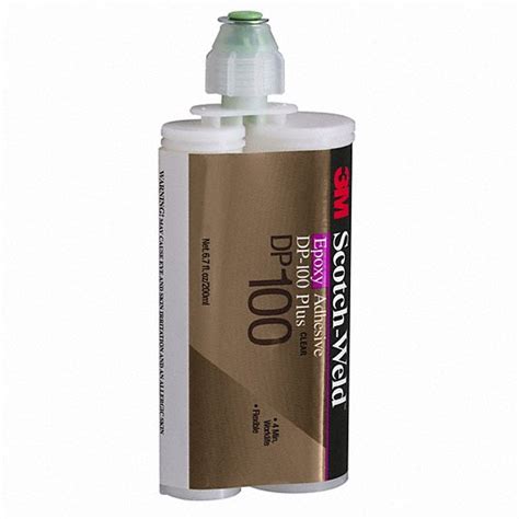 3m Epoxy Adhesive Dp100 Ambient Cured 200 Ml Dual Cartridge Clear Thick Liquid 12 Pk