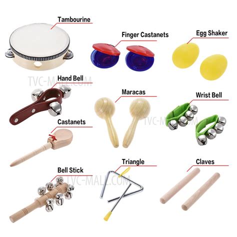 10pcs Kids Children Baby Wood+Metal+Plastic Music Instruments ...