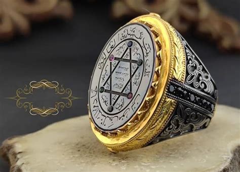 Seal of Solomon Men's Ring, Seal of Solomon, Magic Ring, Star of ...