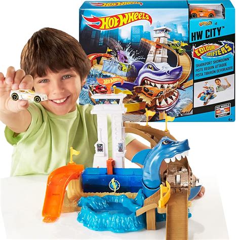 Hot Wheels Zestaw Myjnia Rekina Tor Do Wody Auto Oficjalne Archiwum Allegro