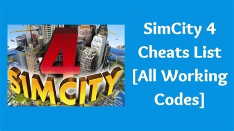 SimCity 4 Cheats List 2022 [All Working Codes]