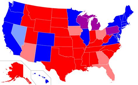 Usa Map Of Red And Blue States 2025