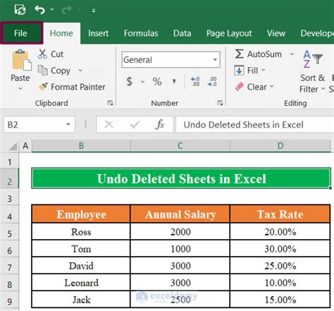 How To Undo Delete Sheet In Excel 3 Methods Exceldemy