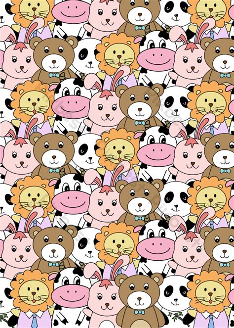 Cute Seamless Background Animal | PSD Backgrounds Free Download - Pikbest