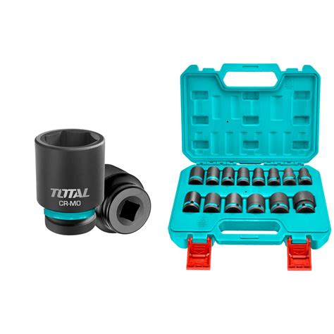 Juego Dados de Impacto 14 Piezas 1/2" dr Total - Total Herramientas