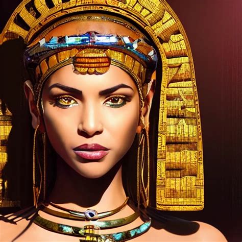 A View Of Hyper Realistic Photo Of Queen Cleopatra Brown Skin