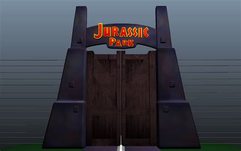 Jurassic Park Gate Front View by GreenMachine987 on DeviantArt