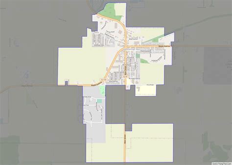 Map of Hebron village, Illinois