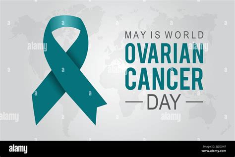 World Ovarian Cancer Day Health Awareness Concept For Banner Poster