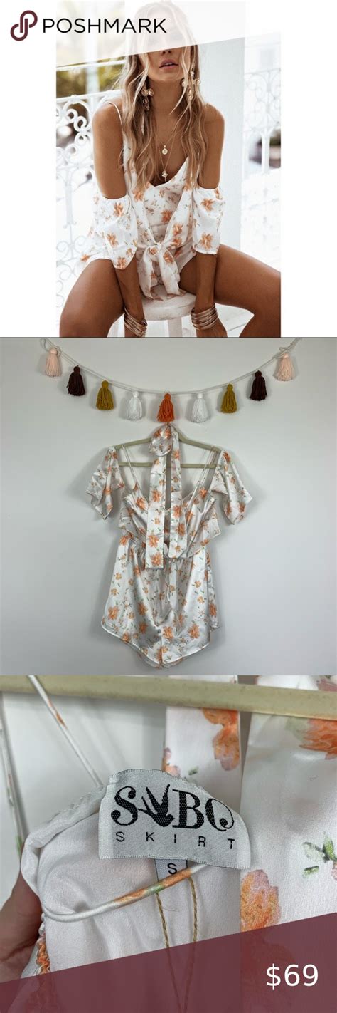 Sabo Skirt Orange Blossom Romper Playsuit Small Romper With Skirt