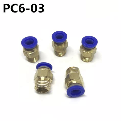 100PCS PC6 03 PC6 3 Pneumatic Fitting Push In Quick Connector Fittings